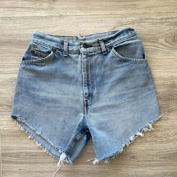 Levi's Pants - Vintage 80's 90's Levi's Denim Cutoff Shorts High Waisted Custom Fray OOAK Retro